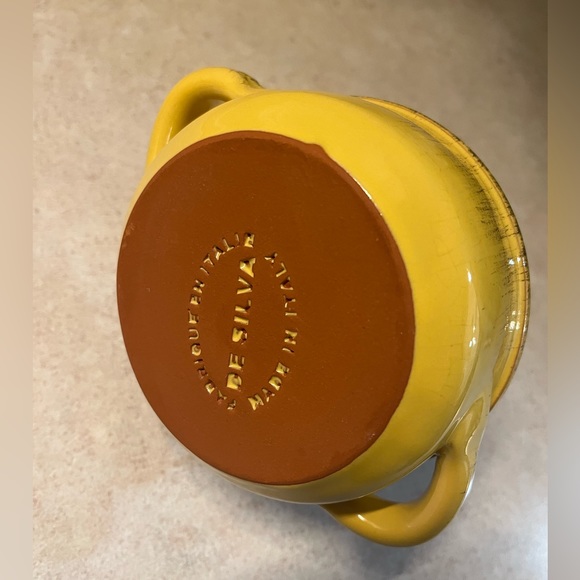 De Silva Terre D' Umbria Handmade Italian Pottery Soup Bowl Two Handles - Picture 5 of 10